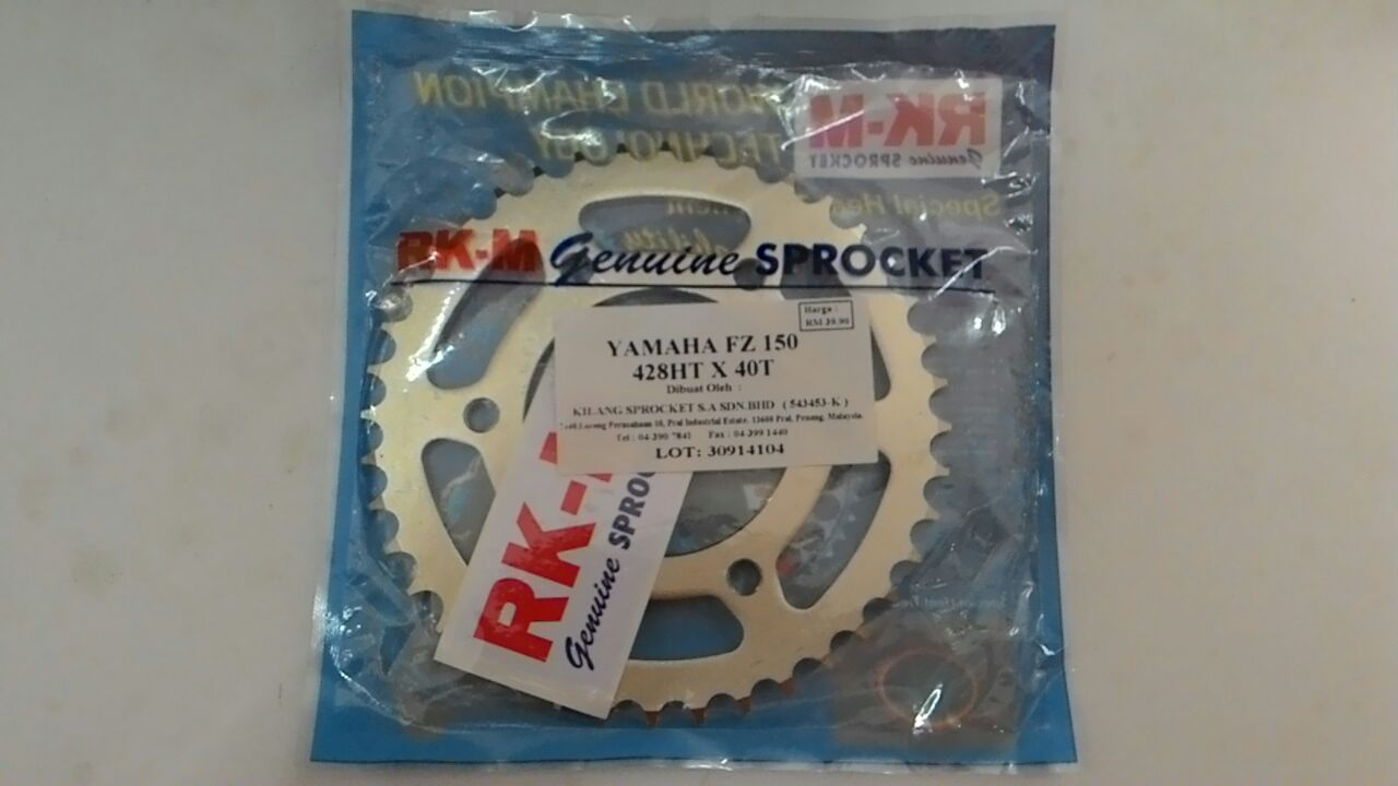 R SPROCKET 428 38T , 39T , 40T , 42T RKM ( FZ150 ) - Y&E Bikers