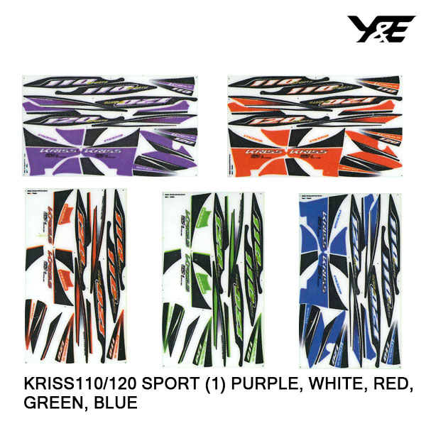 FULL STICKER SET 1 KRISS110 120 SPORT Y E Bikers World 